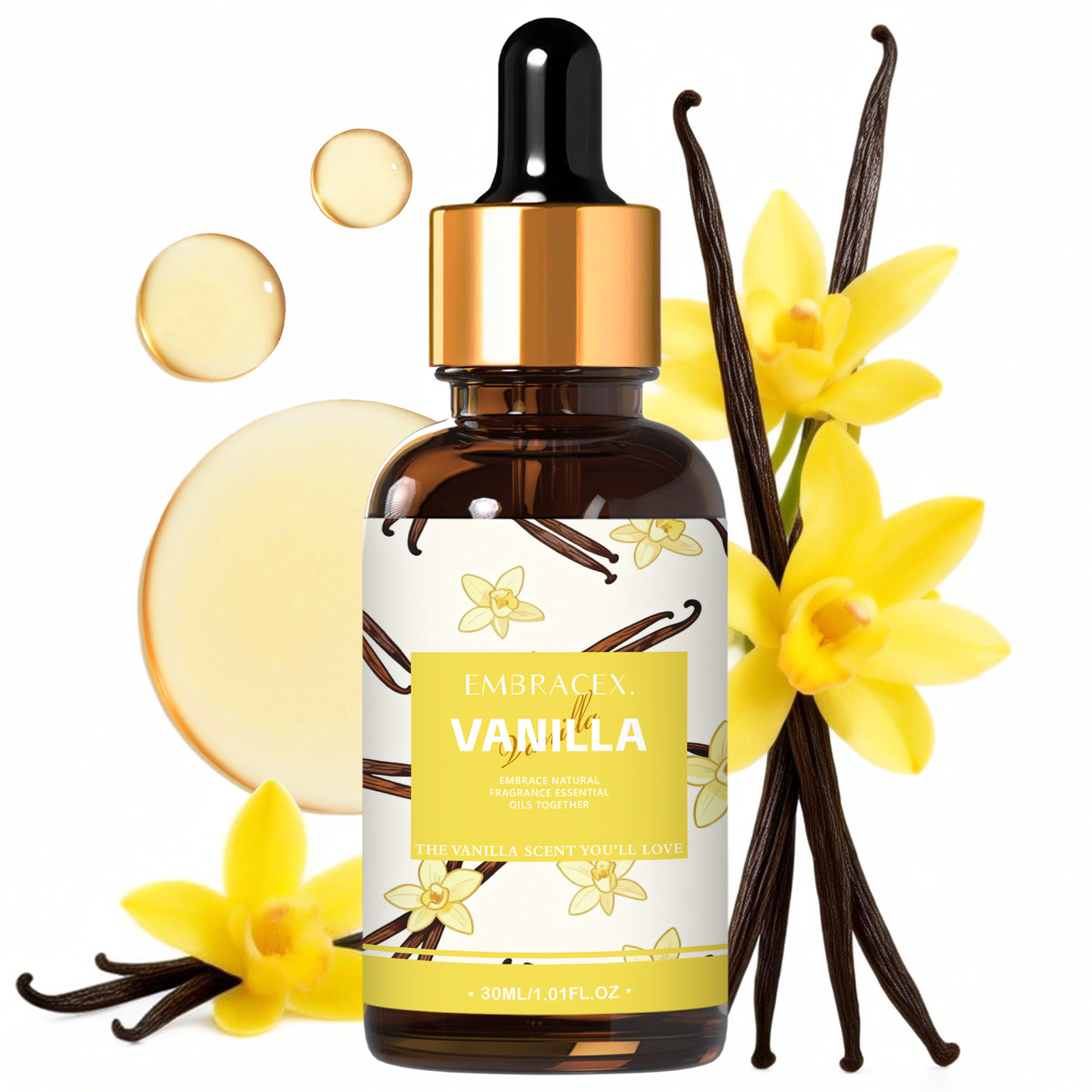 Candle Making Raw Material - 30ml Vanilla Essential Oil For Diffusers