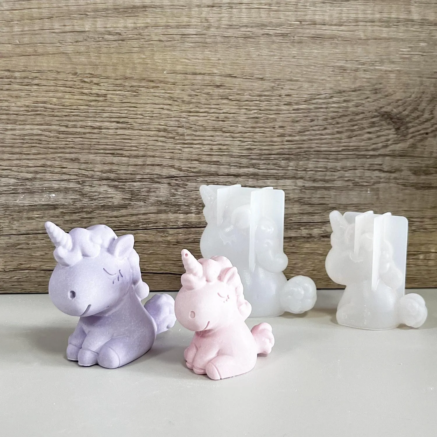Candle Making Products - 3D Geometric Silicone Unicorn Cat Deer