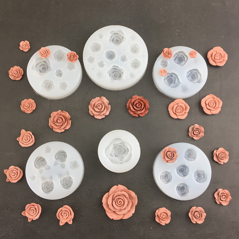 3D Rose Flower Shape Leaf Sili - Candle Making Products ulasan dan harga