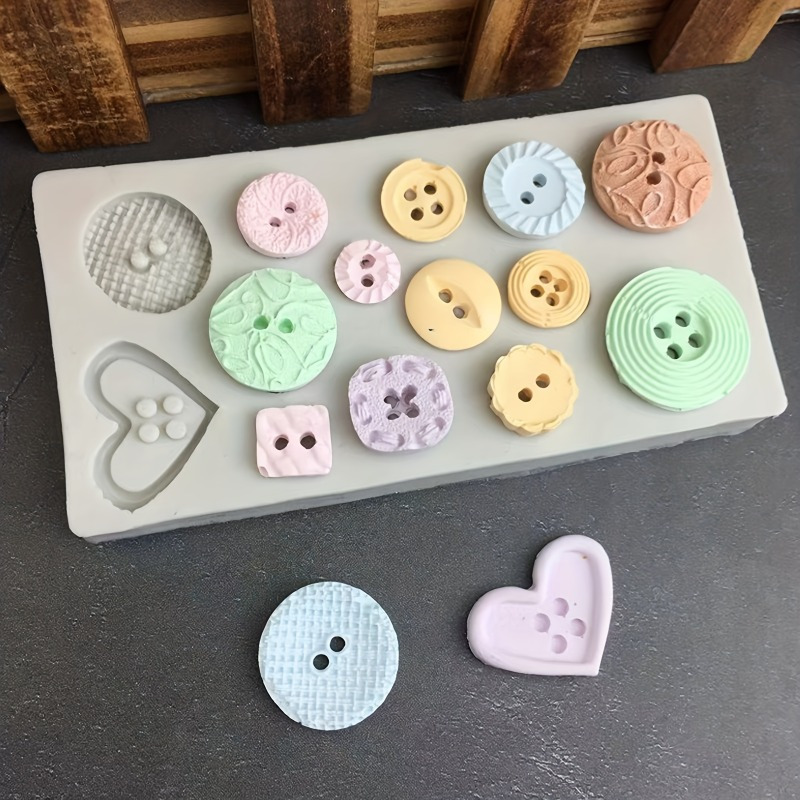 Buttons Shape Silicone Mold Si - Candle Making Products ulasan dan harga