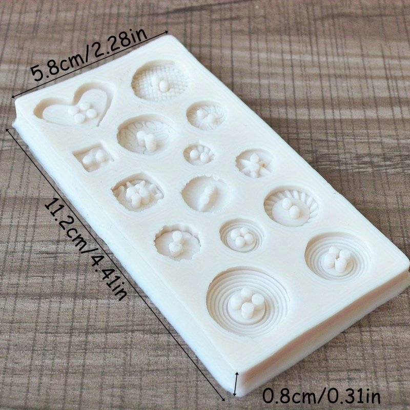 Buttons Shape Silicone Mold Si - Candle Making Products ulasan dan harga