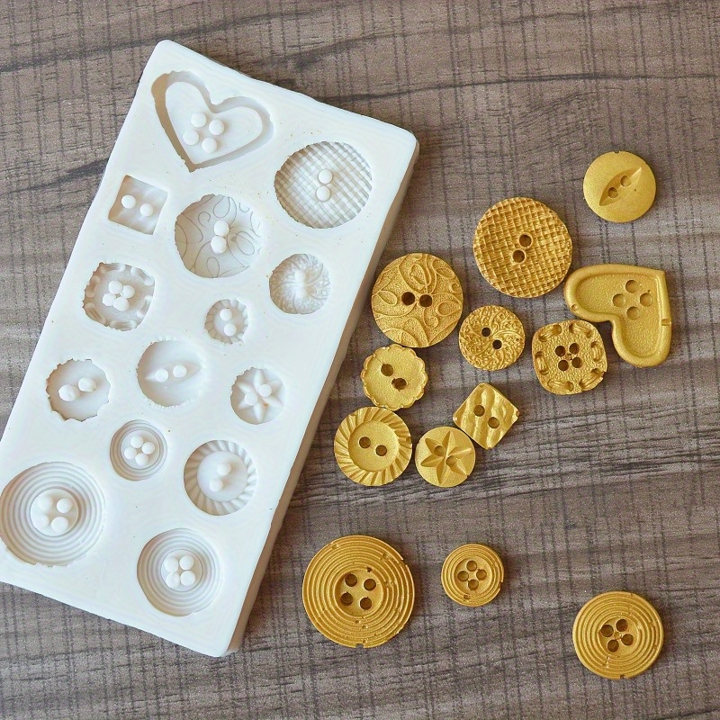 Buttons Shape Silicone Mold Si - Candle Making Products ulasan dan harga