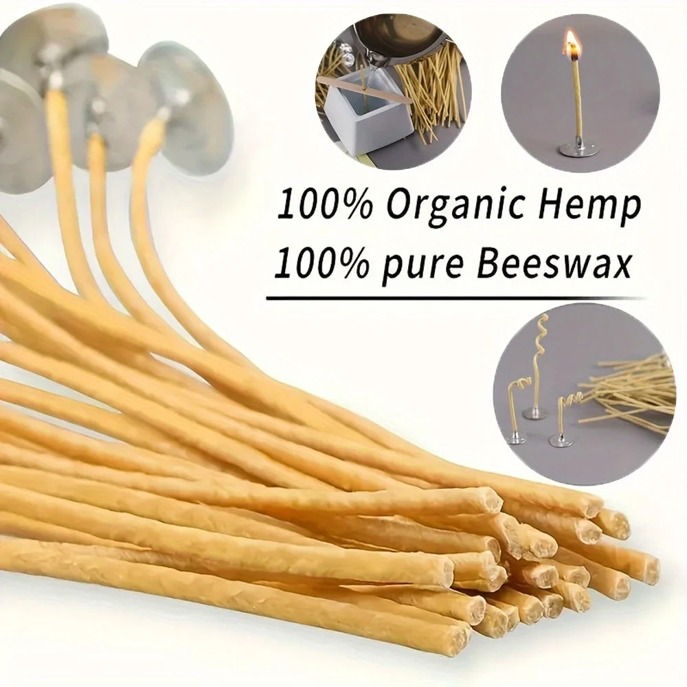 Candle Wicks 50 PCS 8 Inch Hem - Candle Making Kit Beeswax ulasan dan harga