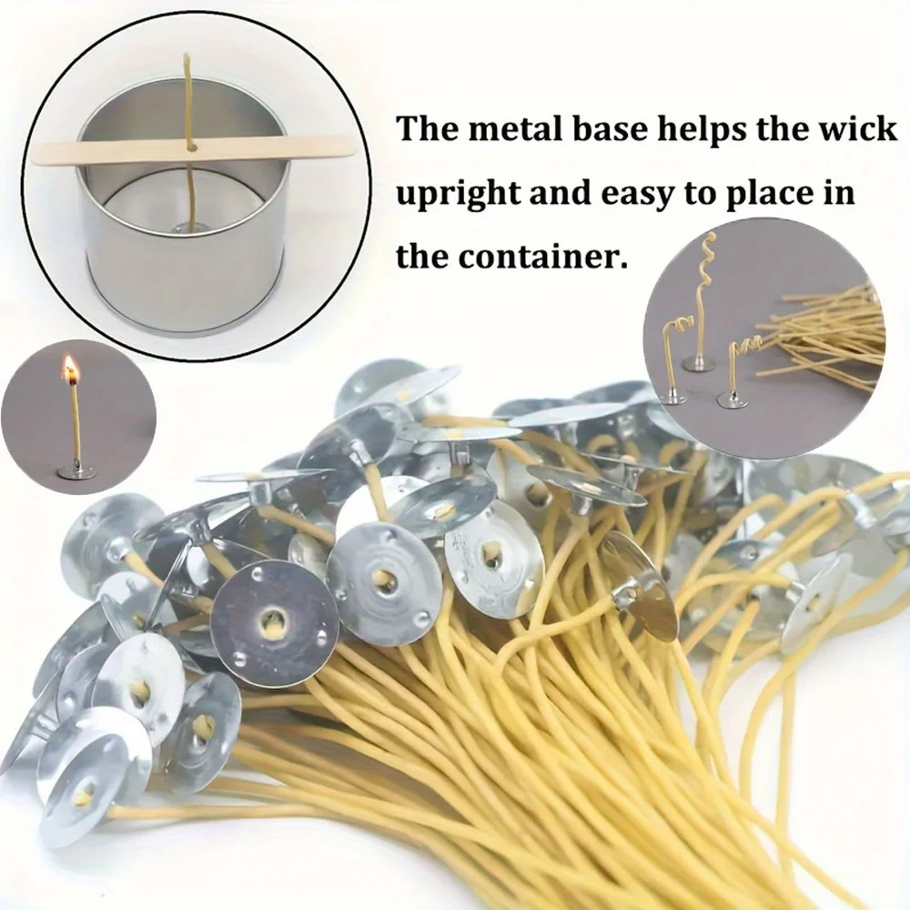 Candle Wicks 50 PCS 8 Inch Hem - Candle Making Kit Beeswax ulasan dan harga