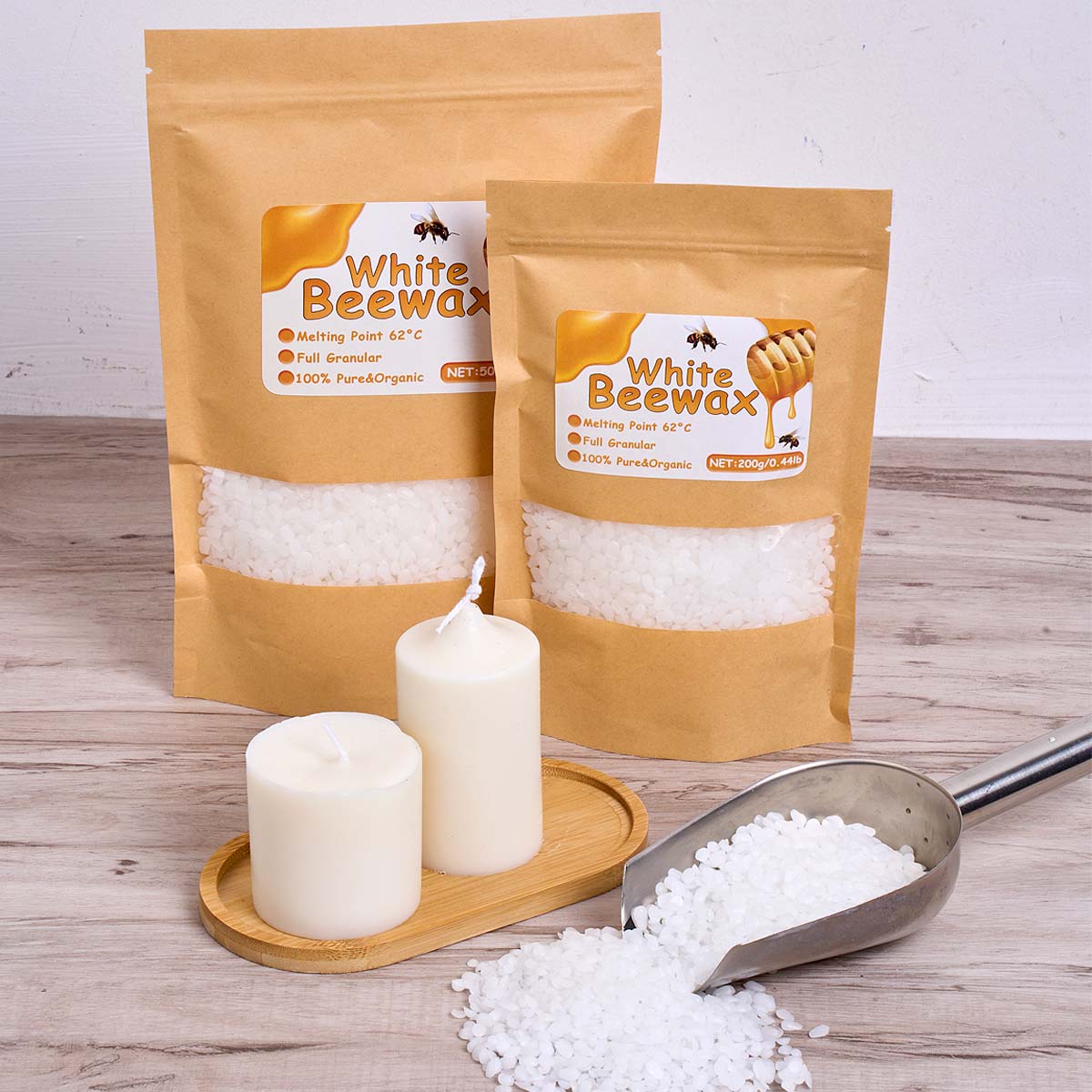 1000g White Beeswax DIY Candle - Candle Making Kit Beeswax ulasan dan harga