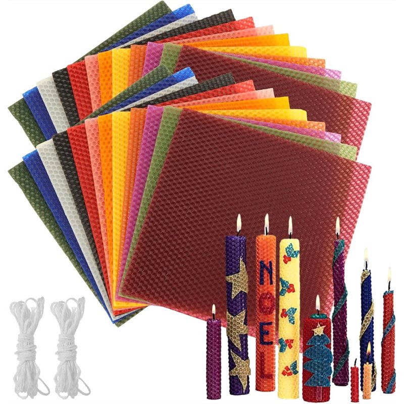 AT21-Bee Swax Sheets(24Pcs), 8 - Candle Making Kit Beeswax ulasan dan harga