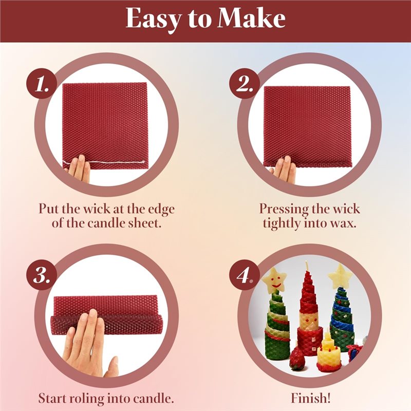AT21-Bee Swax Sheets(24Pcs), 8 - Candle Making Kit Beeswax ulasan dan harga