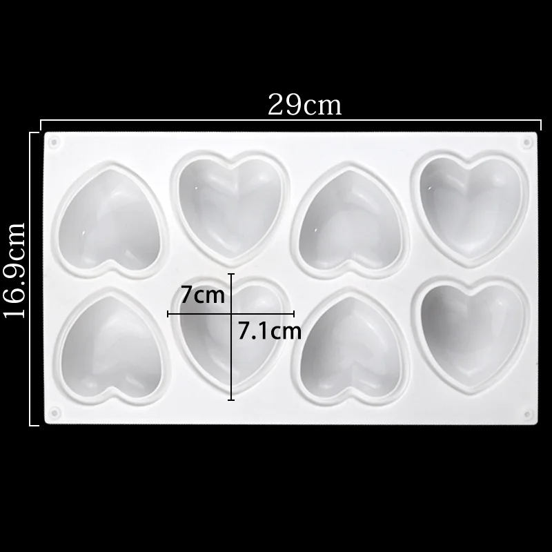 Love Heart Silicone Soap Mold  - Candle Making Products ulasan dan harga