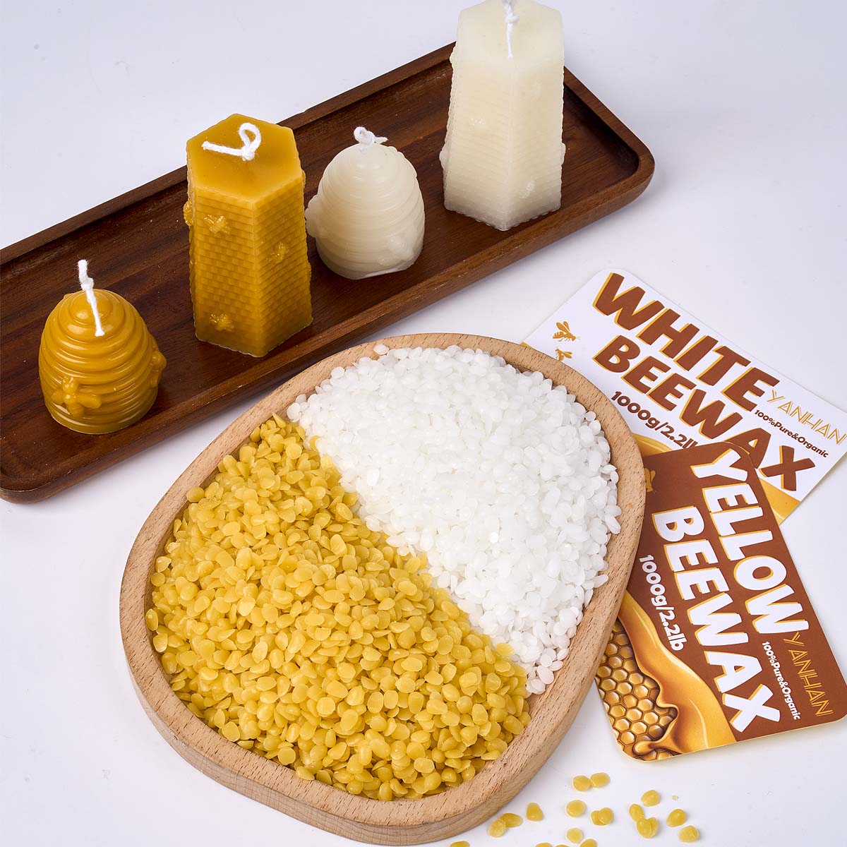 1000g Pure Natural Granular Wh - Candle Making Kit Beeswax ulasan dan harga