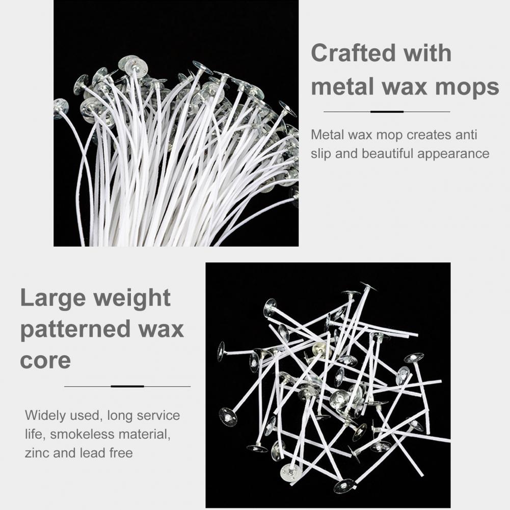 50Pcs 10/12/14/16cm Cotton Can - Candle Making Kit Beeswax ulasan dan harga