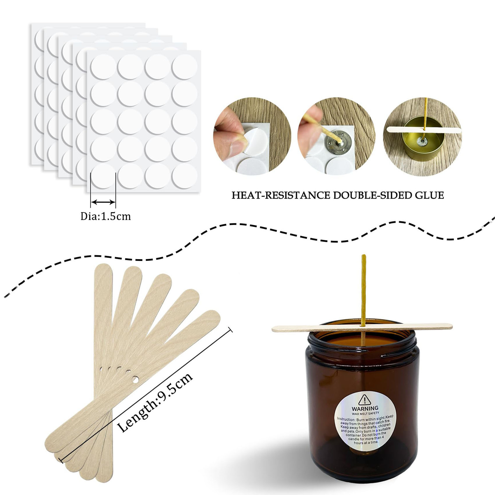 100Pcs Beeswax Candle Wicks 9- - Candle Making Kit Beeswax ulasan dan harga