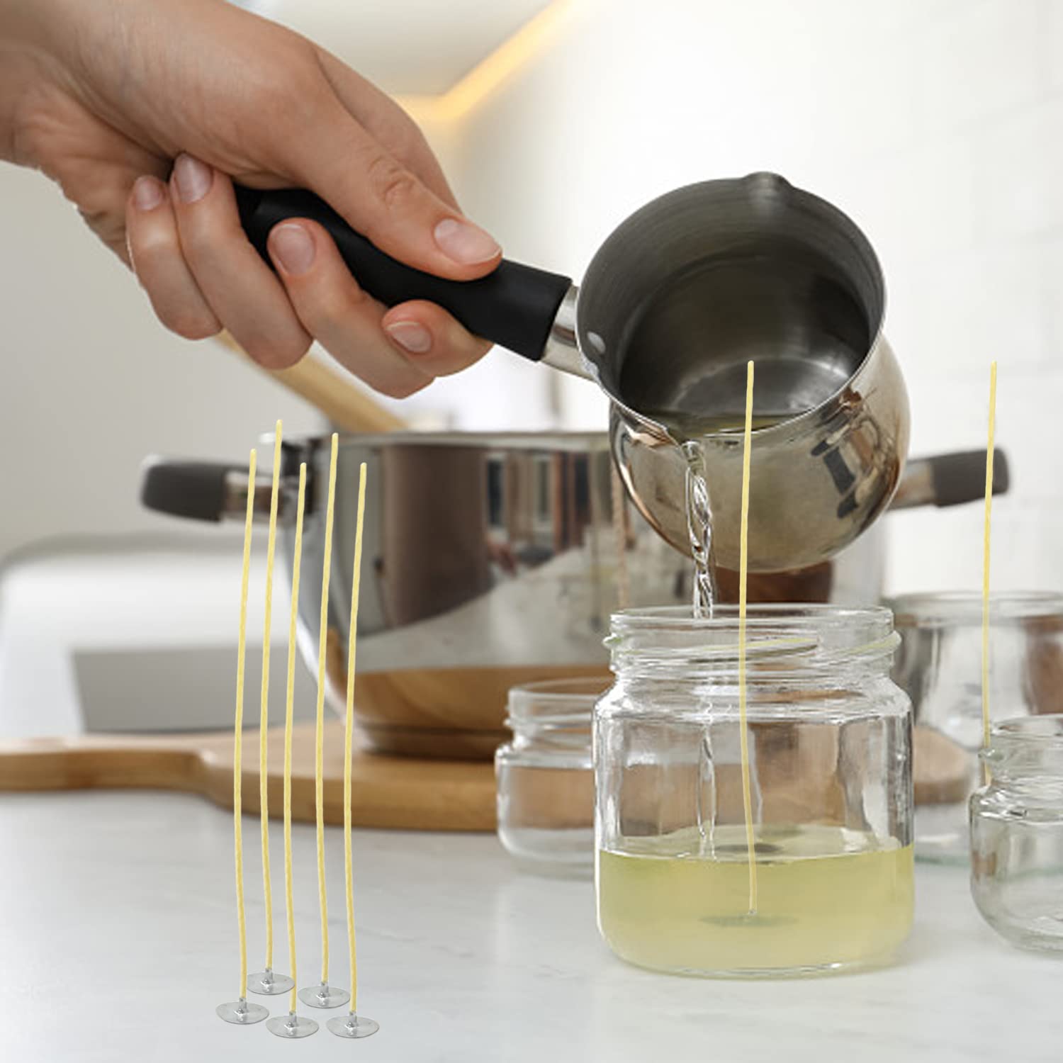 100Pcs Beeswax Candle Wicks 9- - Candle Making Kit Beeswax ulasan dan harga