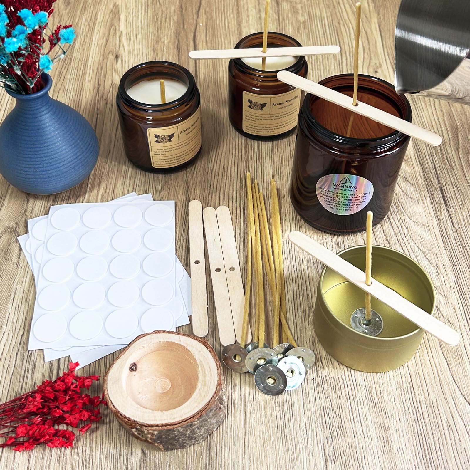 100Pcs Beeswax Candle Wicks 9- - Candle Making Kit Beeswax ulasan dan harga